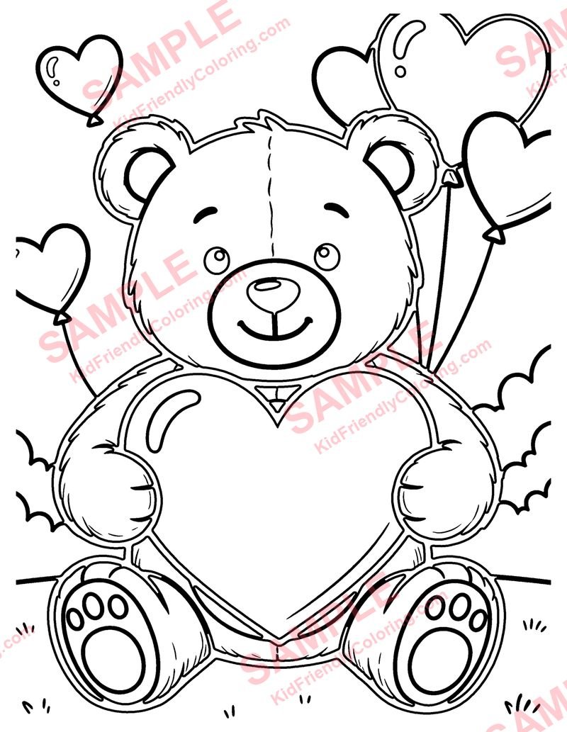Heart Shapes coloring page preview