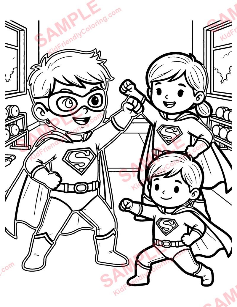 Hero in Training coloring page preview