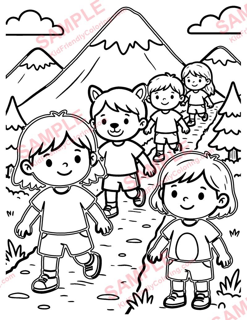 Hiking Trail coloring page preview
