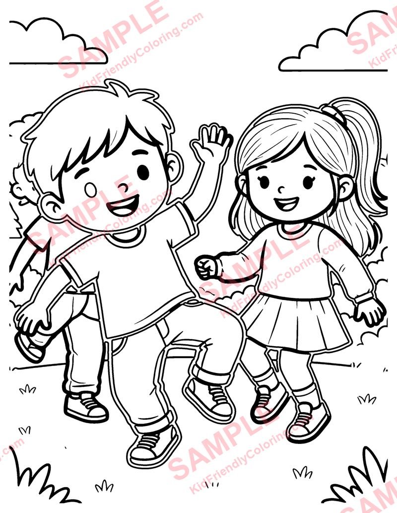 Hip Hop Dance coloring page preview