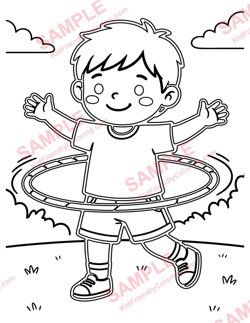 Hula Hoop coloring page preview