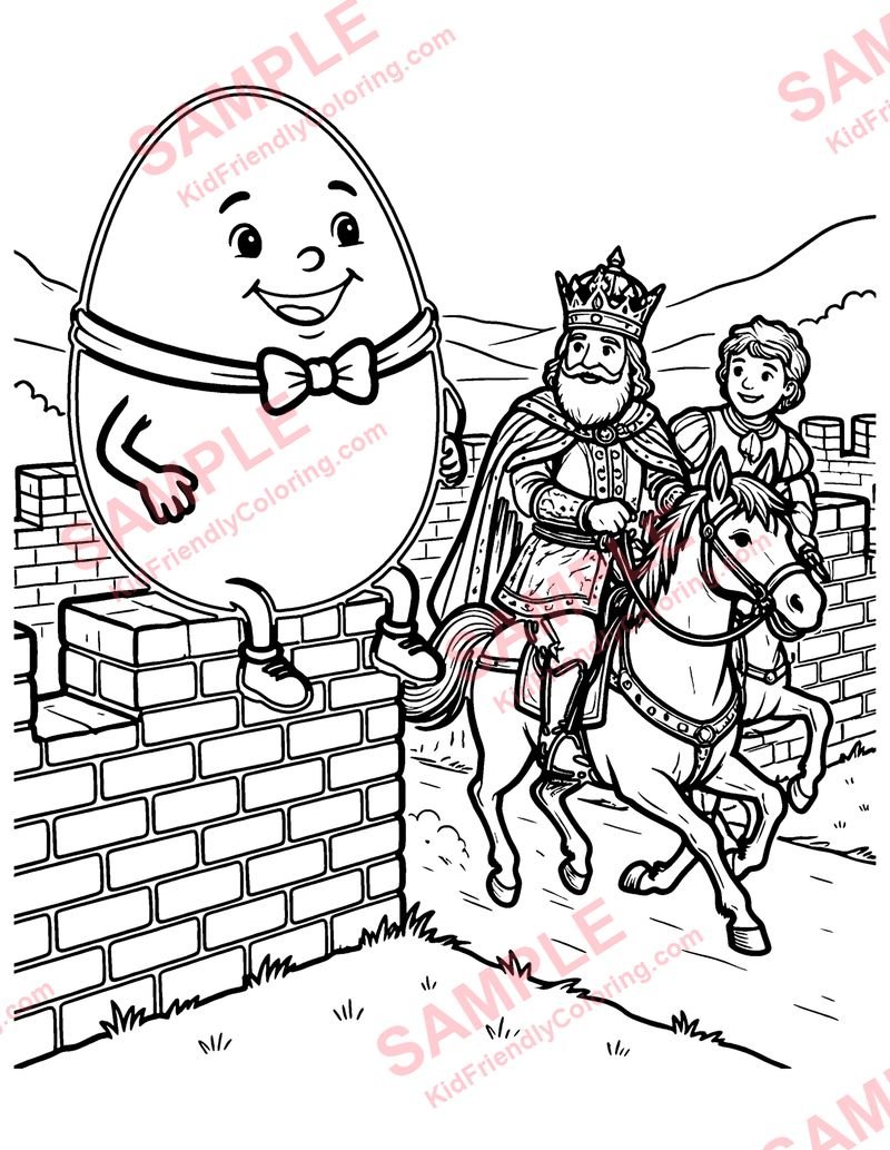 Humpty Dumpty coloring page preview