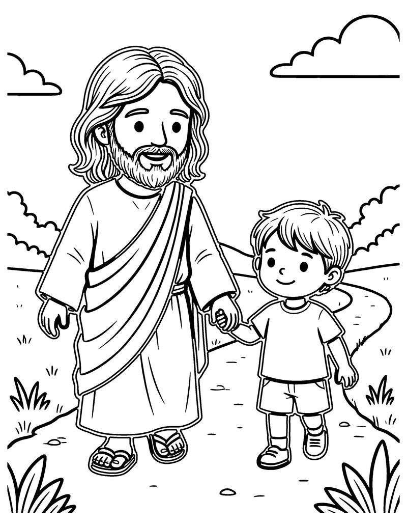 I Am with You Always coloring page preview