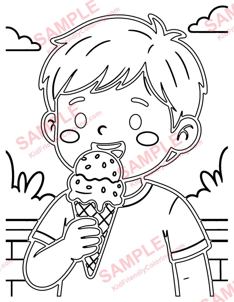 Ice Cream Cone coloring page preview