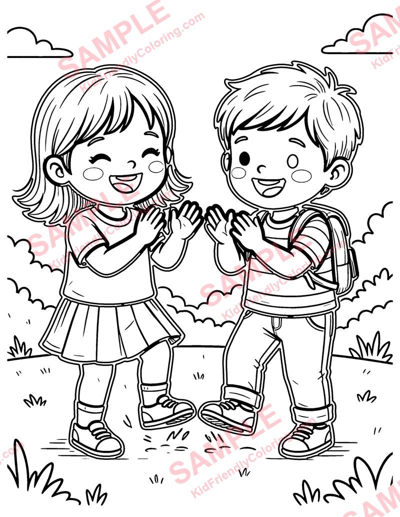 If You're Happy and You Know It coloring page preview