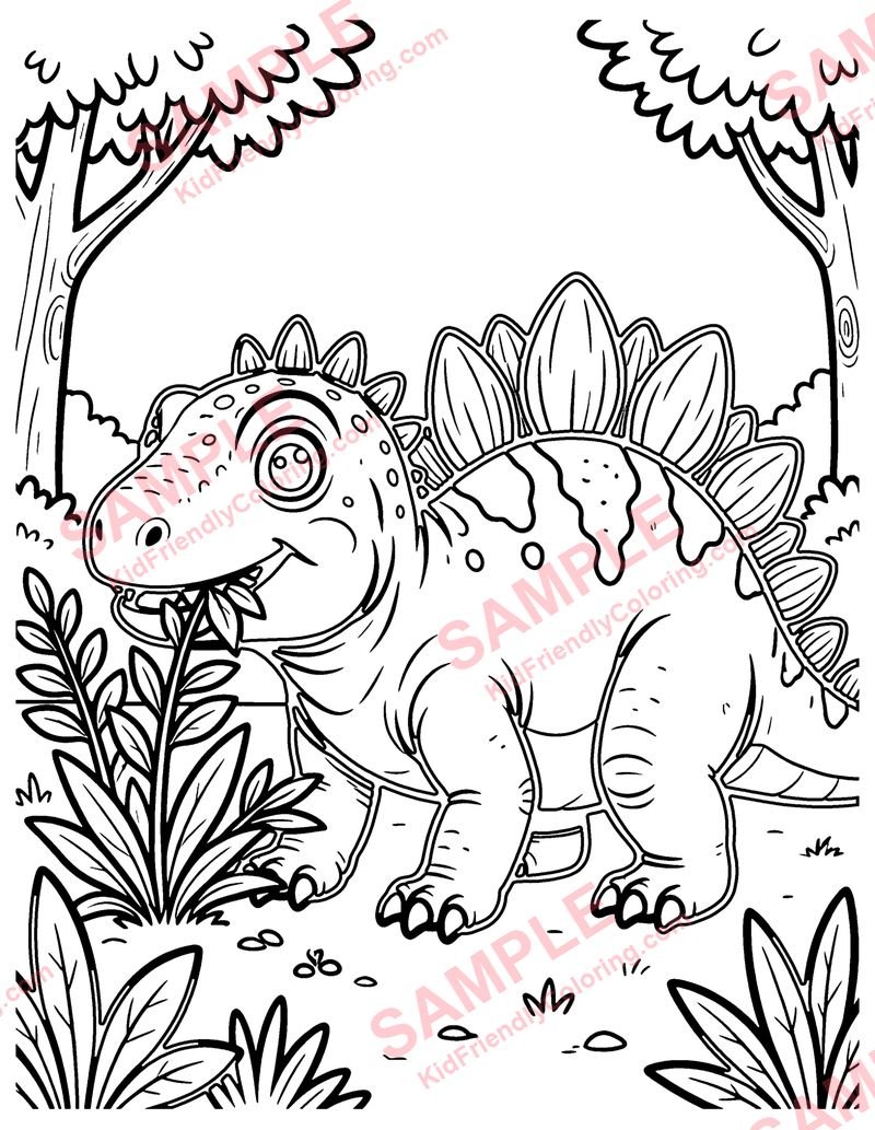 Iguanodon coloring page preview