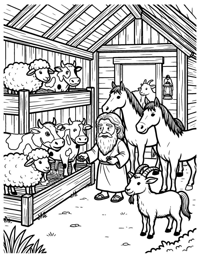 Inside the Ark coloring page preview