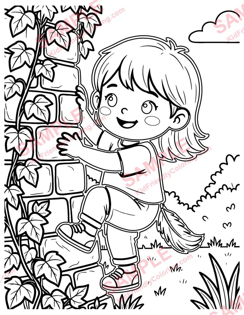 Ivy Wall coloring page preview