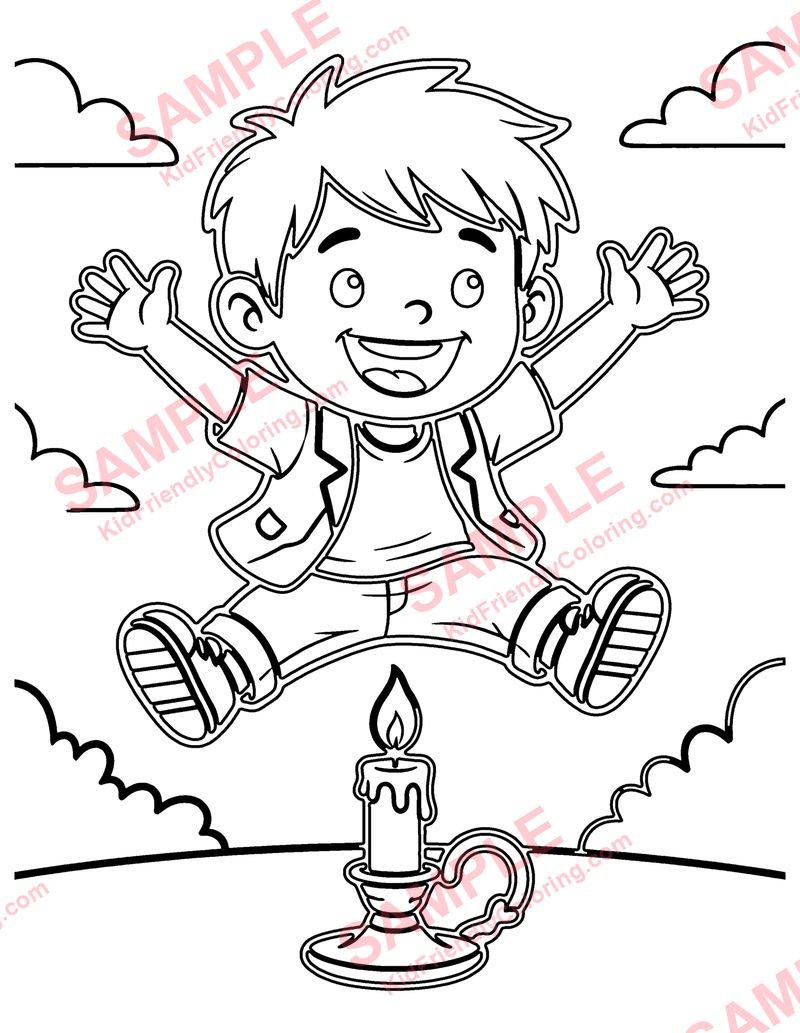 Jack Be Nimble coloring page preview