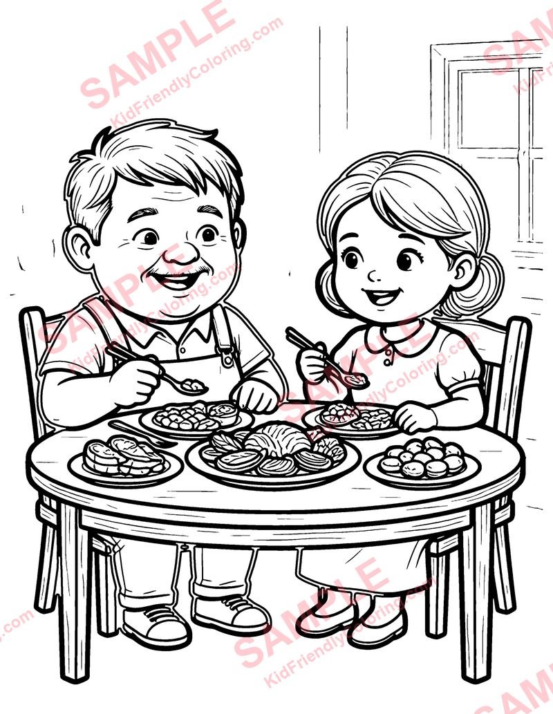 Jack Sprat coloring page preview