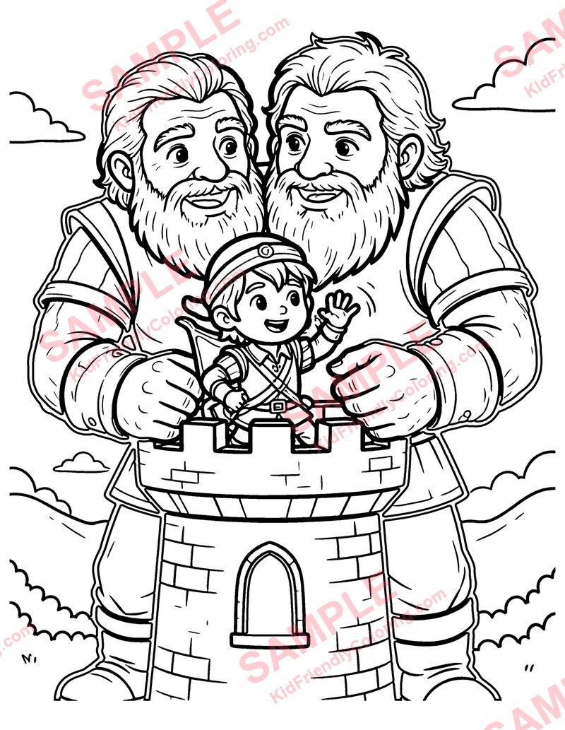 Jack the Giant Killer coloring page preview