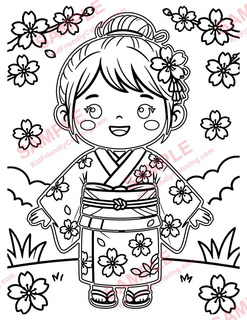 Japan coloring page preview