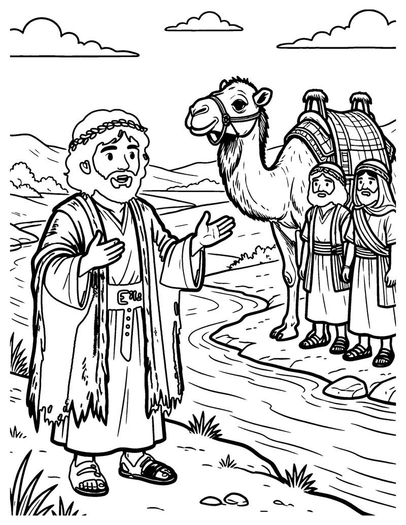 John the Baptist coloring page preview