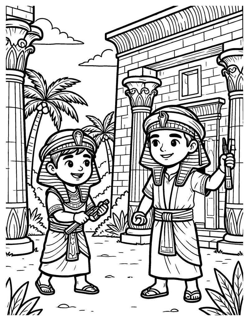 Joseph in Potiphar's House coloring page preview