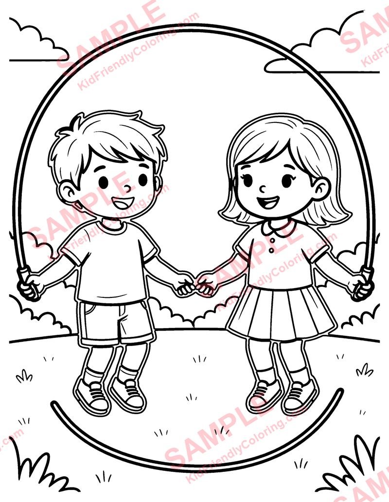 Jump Rope coloring page preview