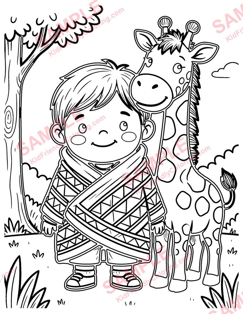 Kenya coloring page preview