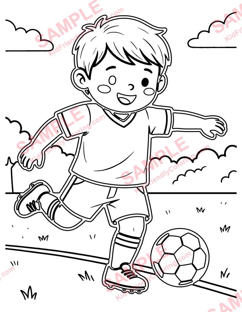 Kickoff coloring page preview