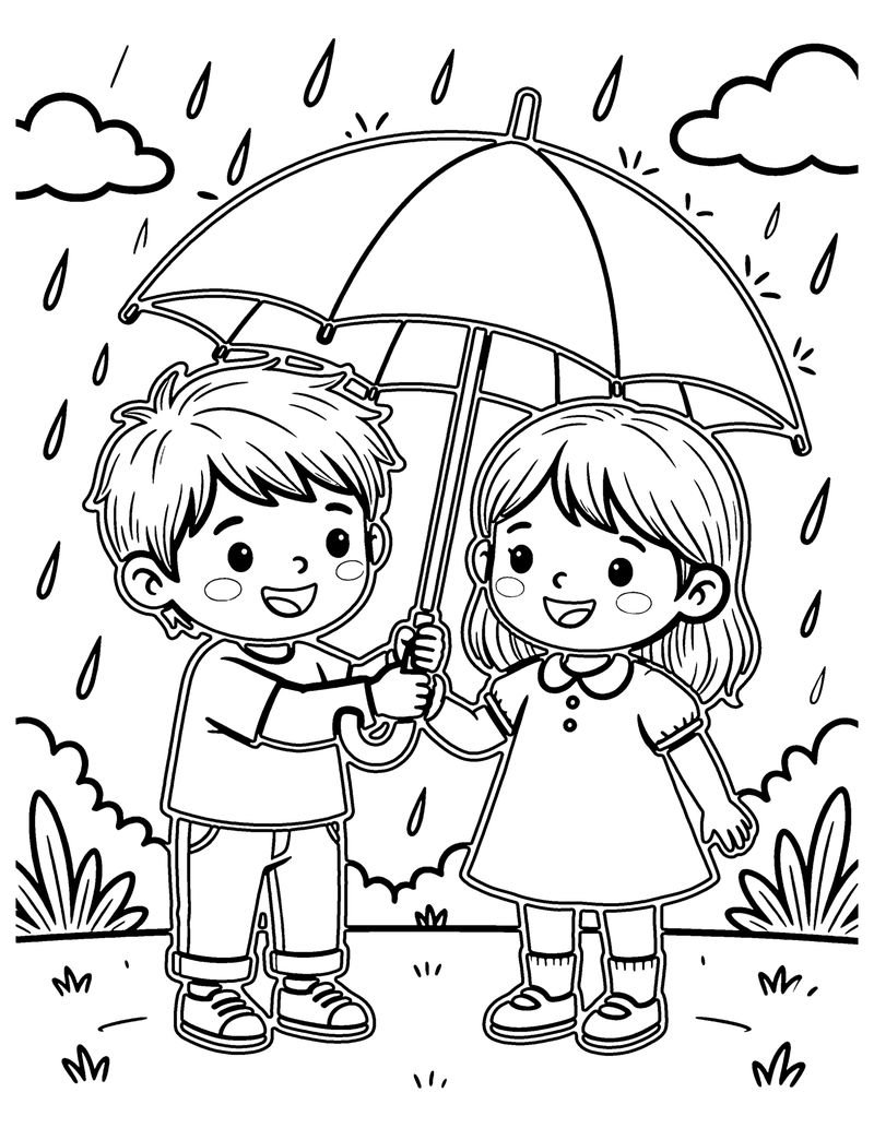 Kindness coloring page preview