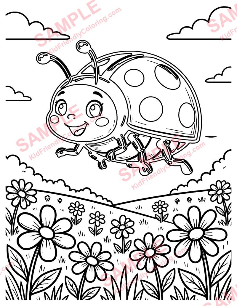 Ladybird, Ladybird coloring page preview
