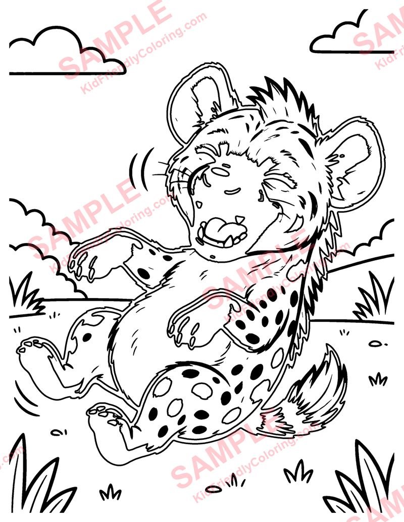 Laughing Hyena coloring page preview