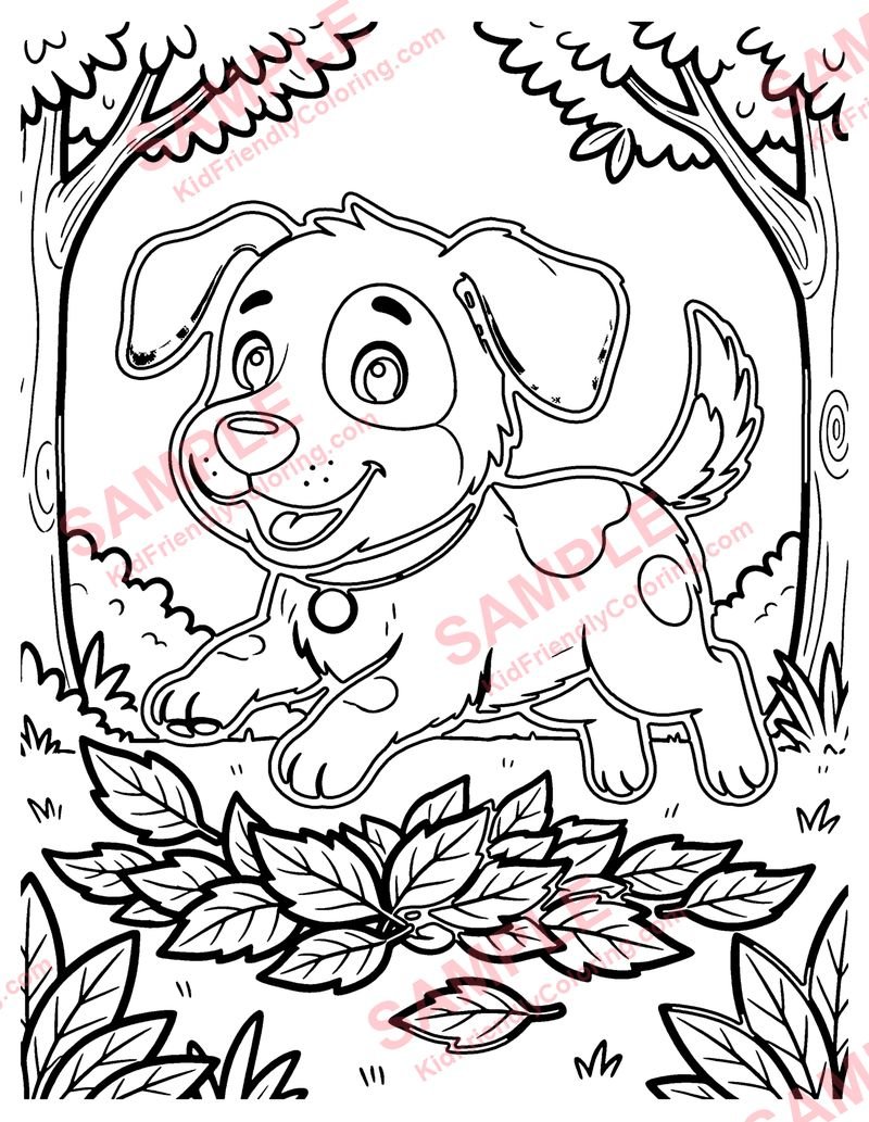 Leaf Pile coloring page preview