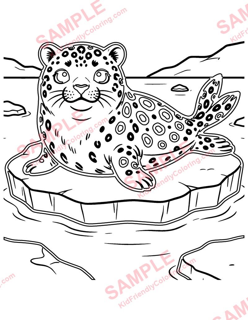 Leopard Seal coloring page preview