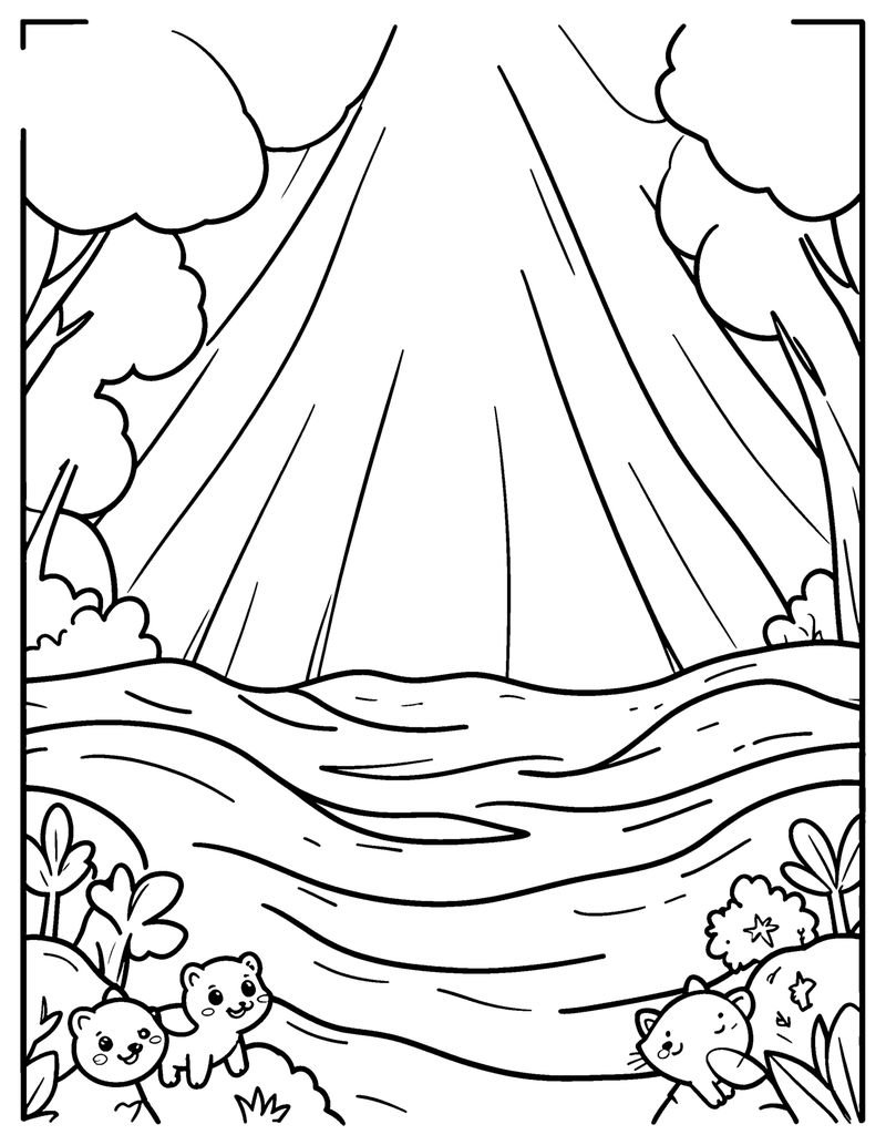 Let There Be Light coloring page preview