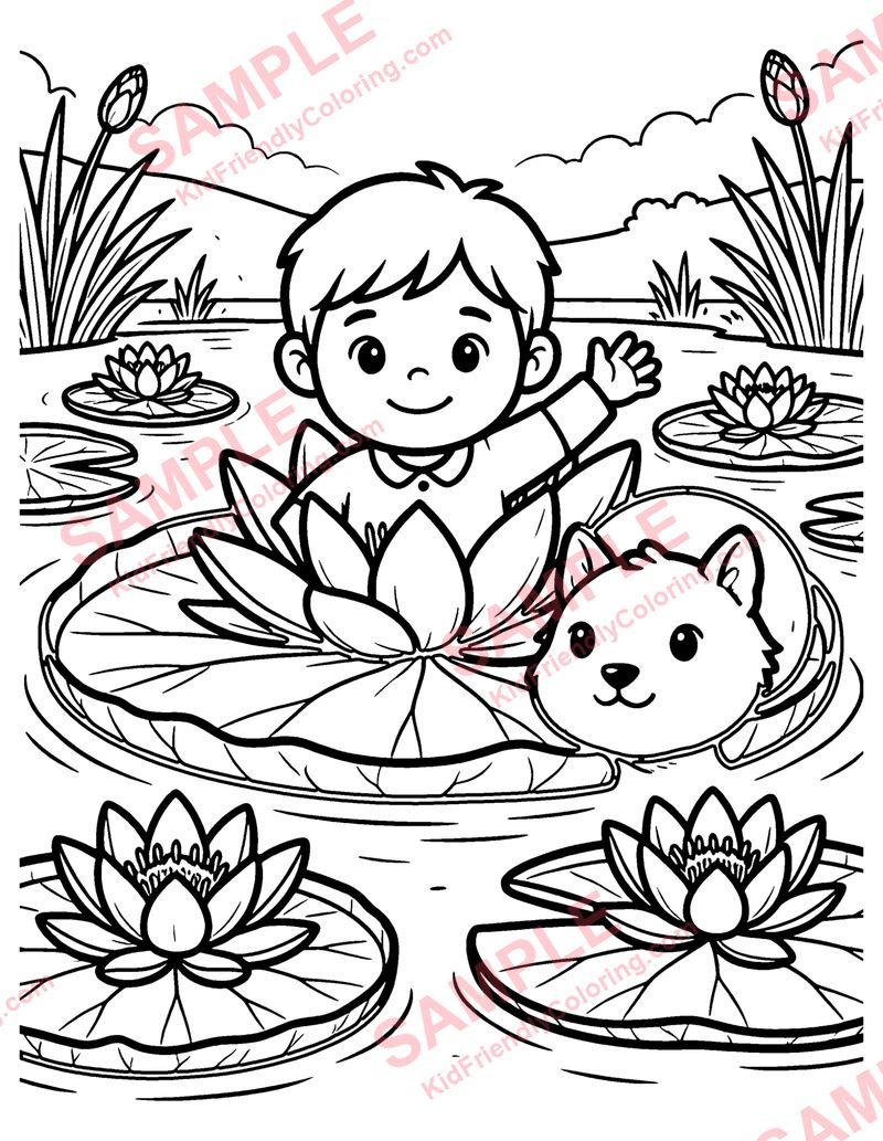 Lily Pads coloring page preview