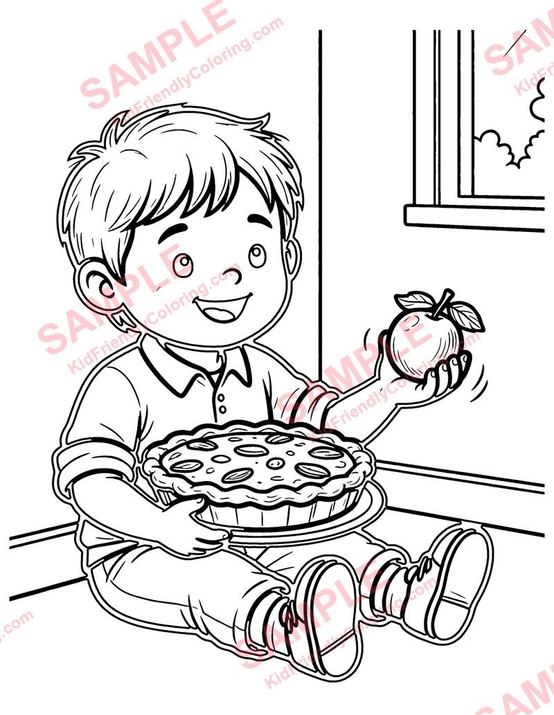 Little Jack Horner coloring page preview