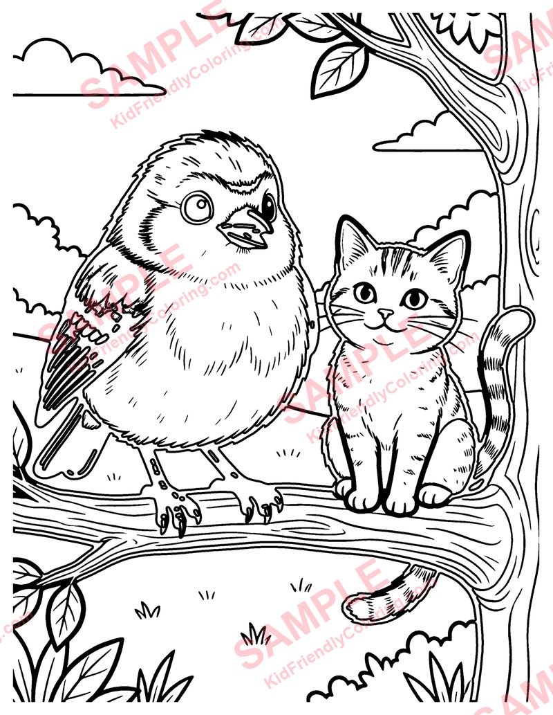 Little Robin Redbreast coloring page preview
