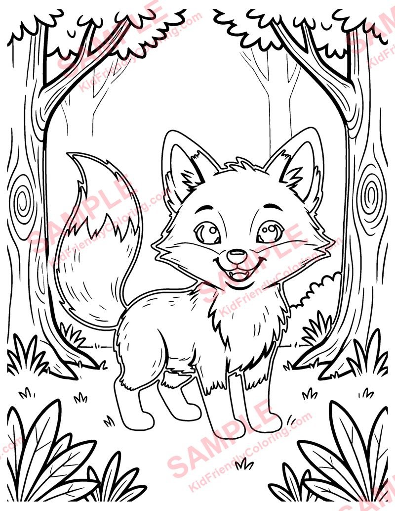 Magic Fox coloring page preview