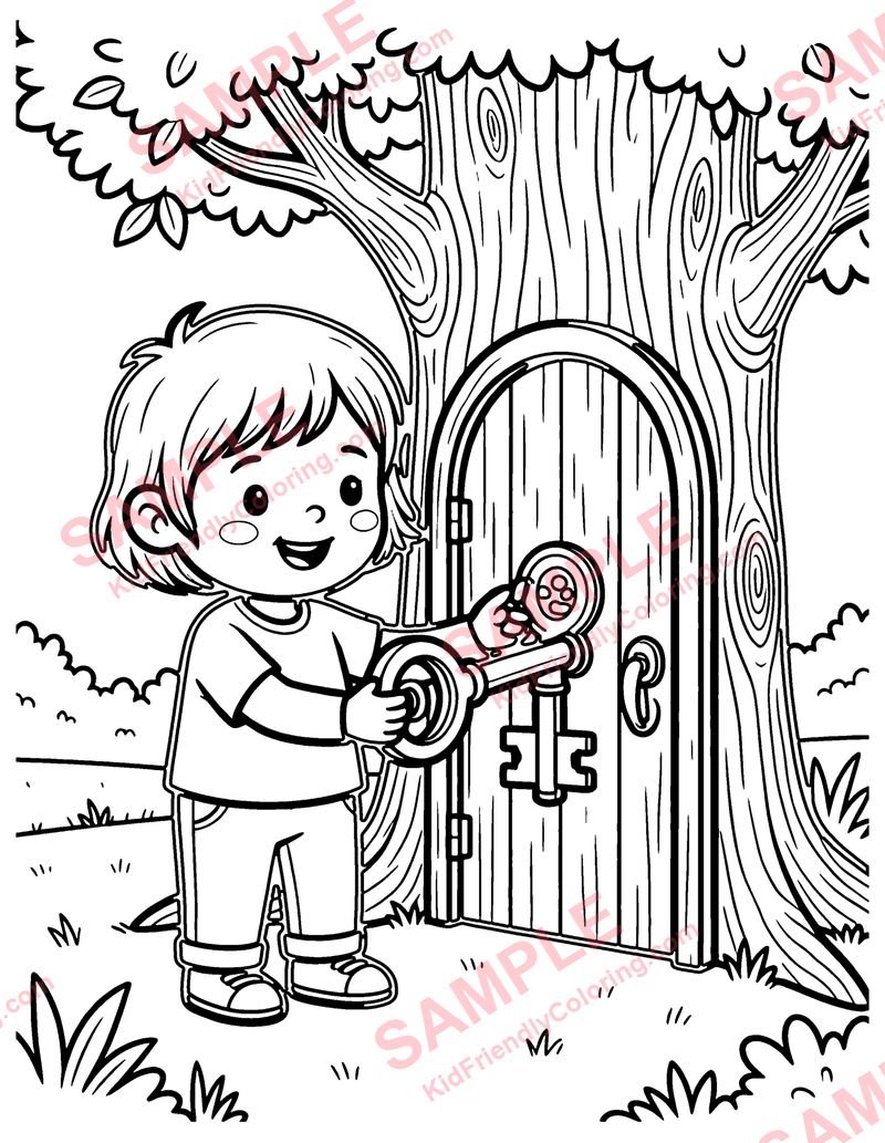 Magic Key coloring page preview