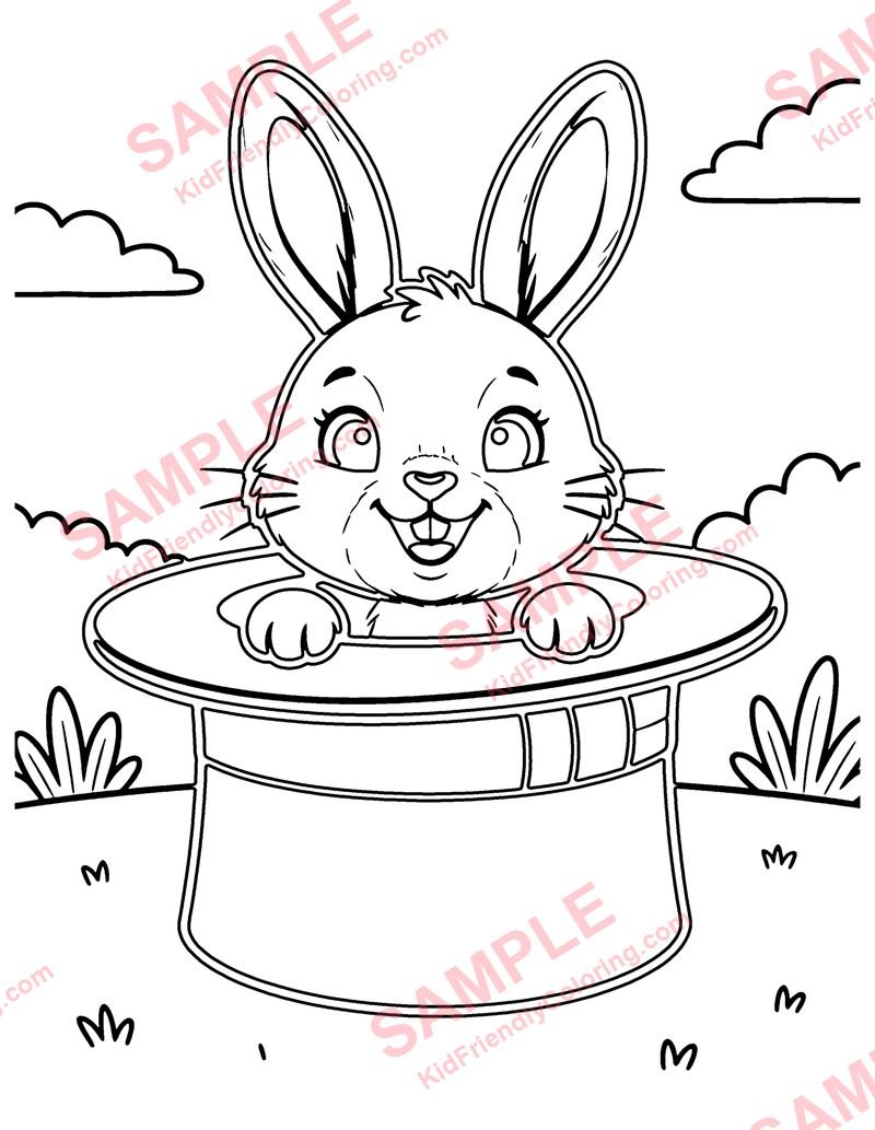 Magic Rabbit coloring page preview