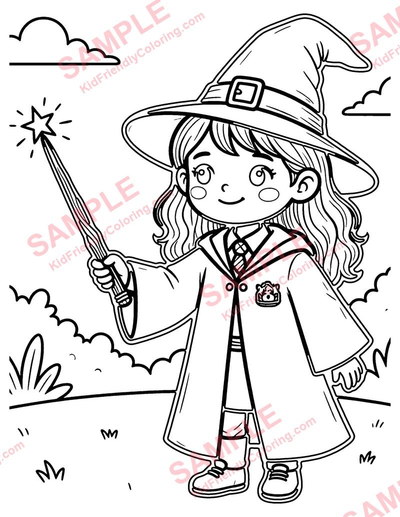 Magic Wand Shop coloring page preview