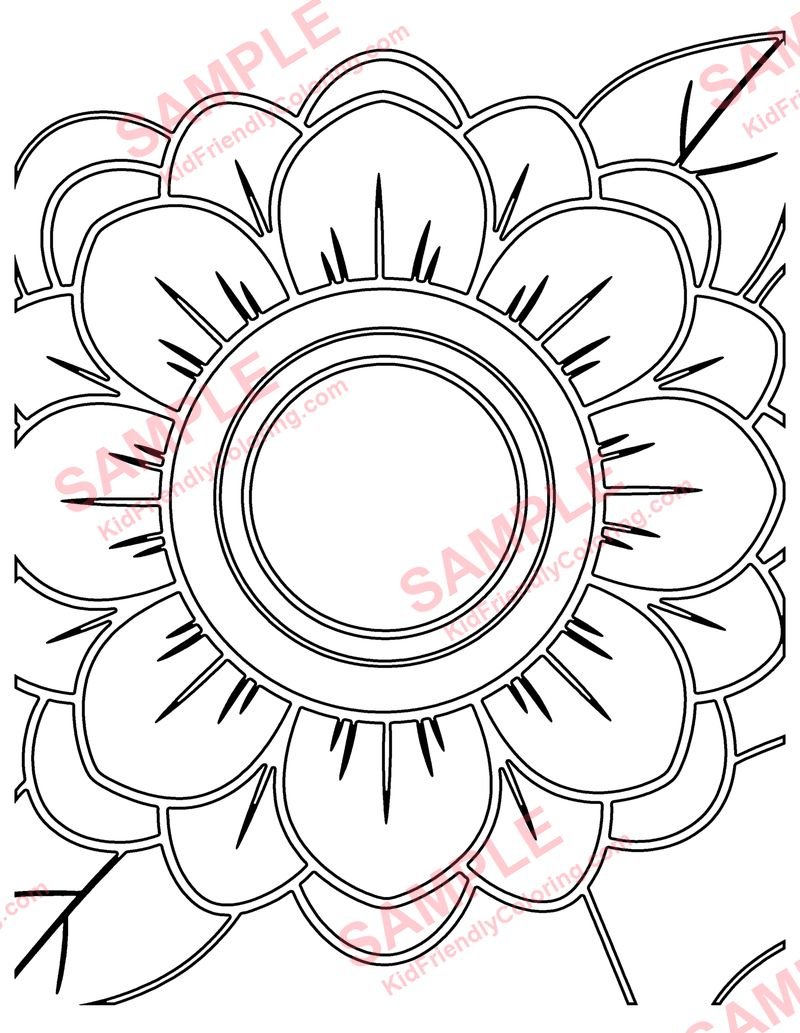 Mandala Flower coloring page preview