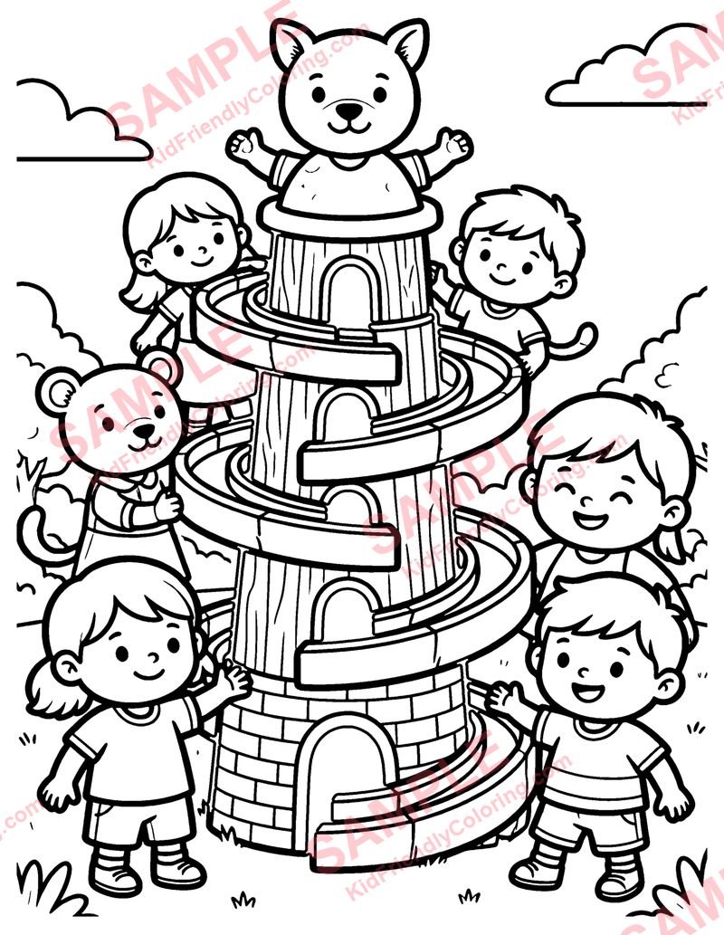 Marble Run coloring page preview