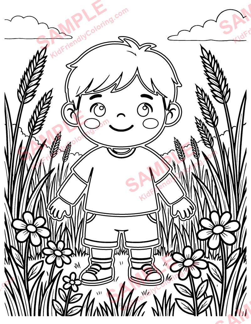 Meadow Grass coloring page preview
