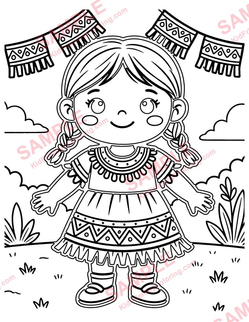 Mexico coloring page preview