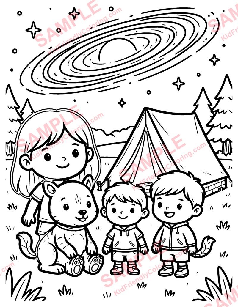 Milky Way coloring page preview