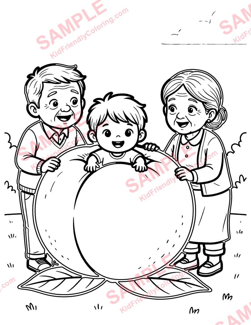 Momotaro the Peach Boy coloring page preview