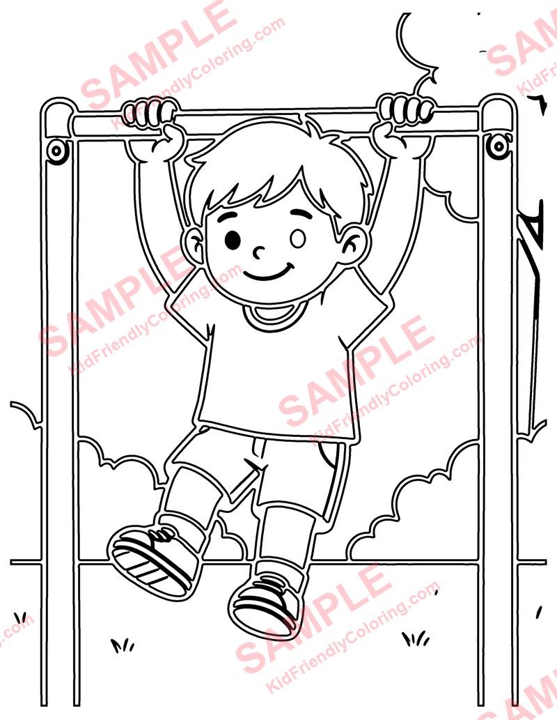 Monkey Bars coloring page preview