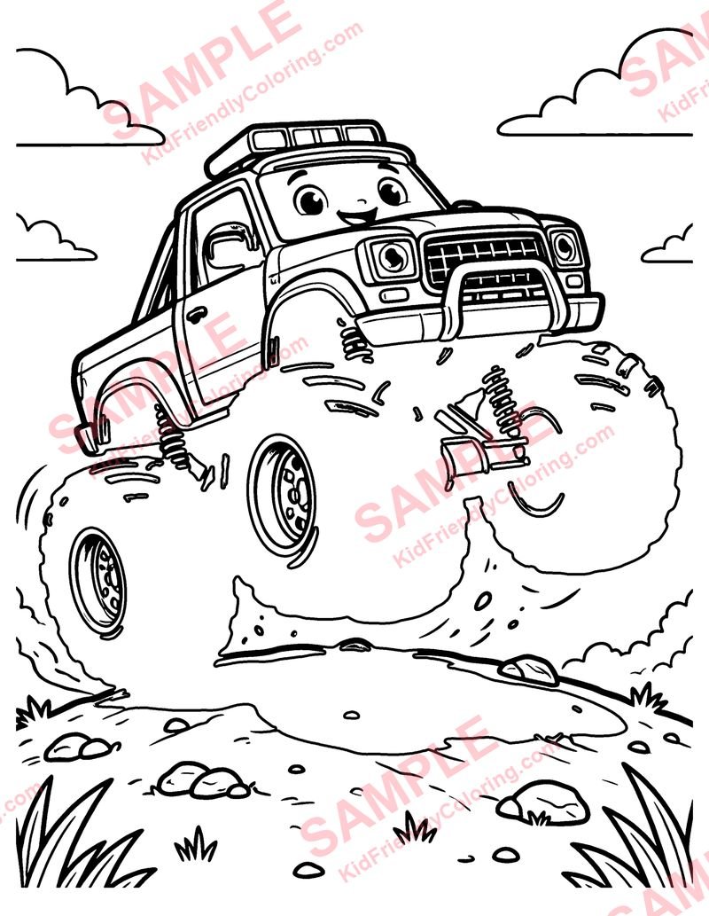 Monster Truck coloring page preview
