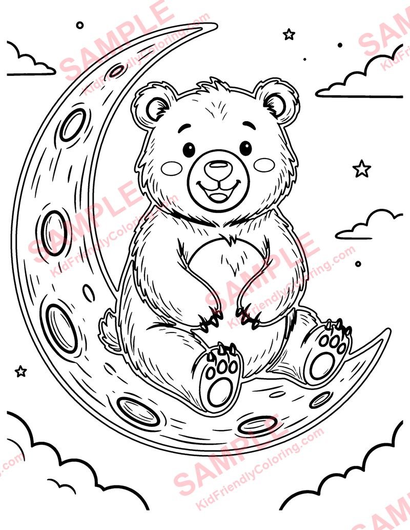 Moon Bear coloring page preview