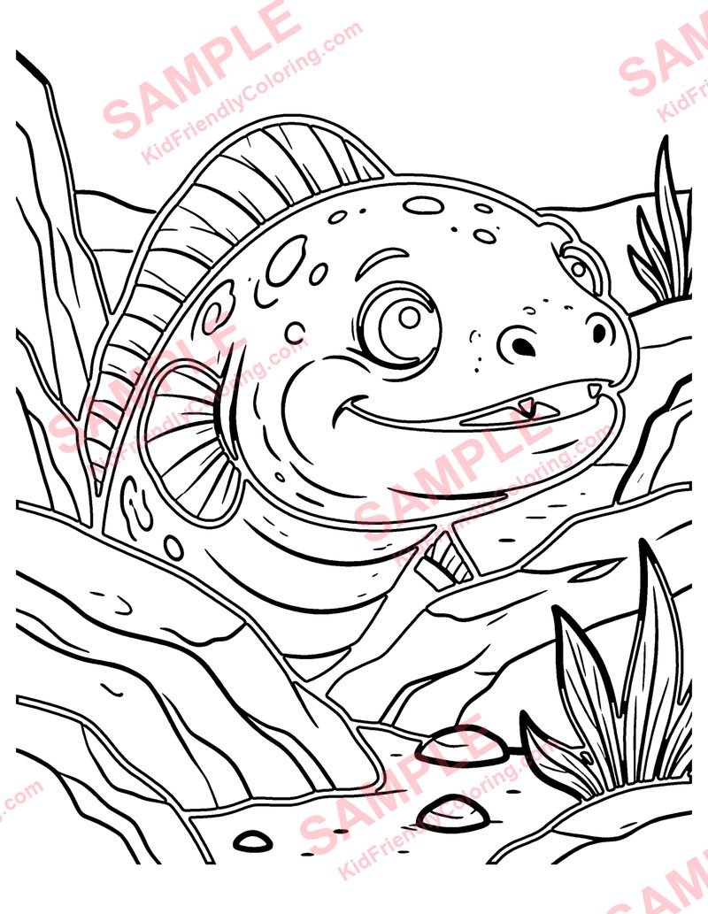 Moray Eel coloring page preview