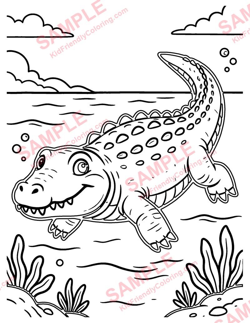 Mosasaurus coloring page preview
