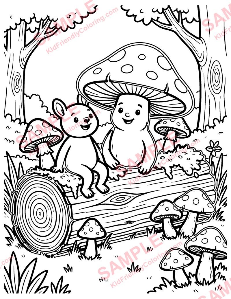 Mossy Log coloring page preview