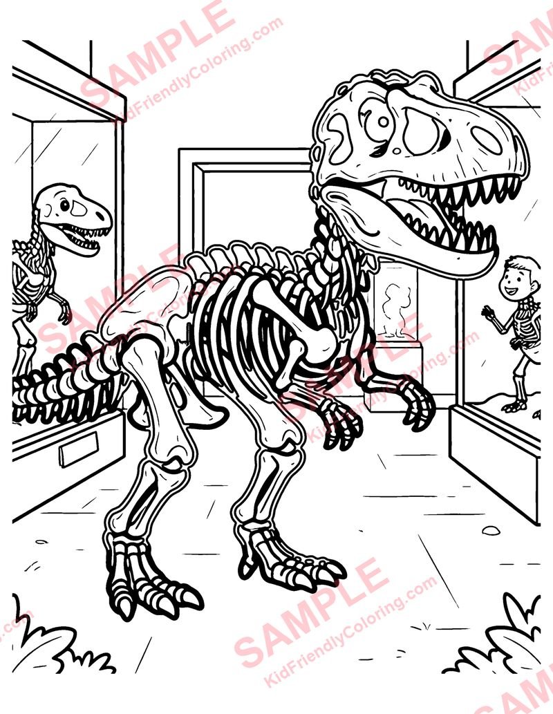 Museum Night coloring page preview