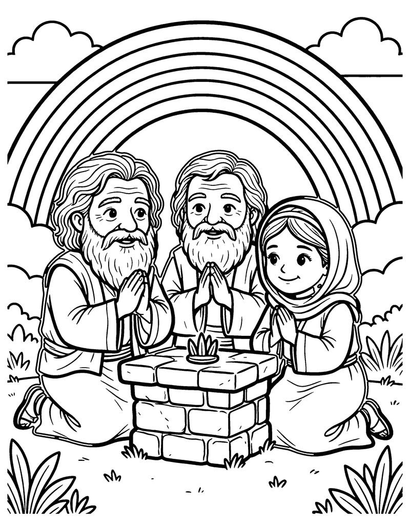 Noah Says Thank You coloring page preview