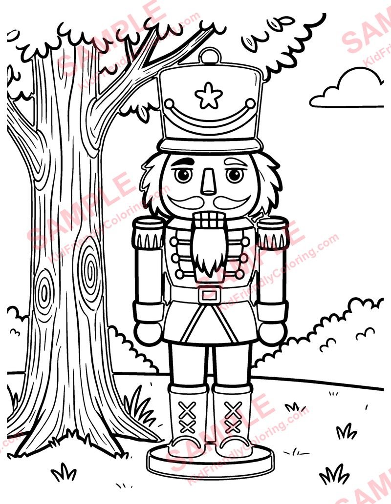 Nutcracker Soldier coloring page preview