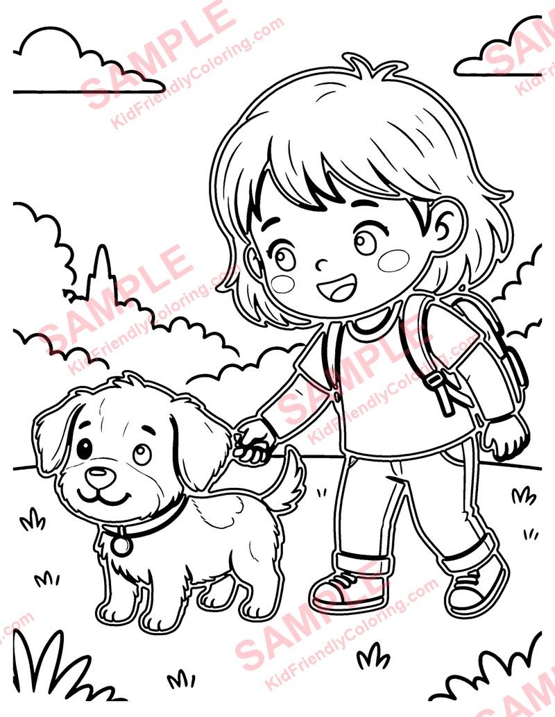 Oh Where Has My Little Dog Gone coloring page preview